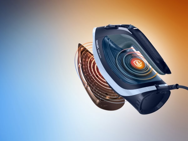 The iron automatically selects the optimal settings