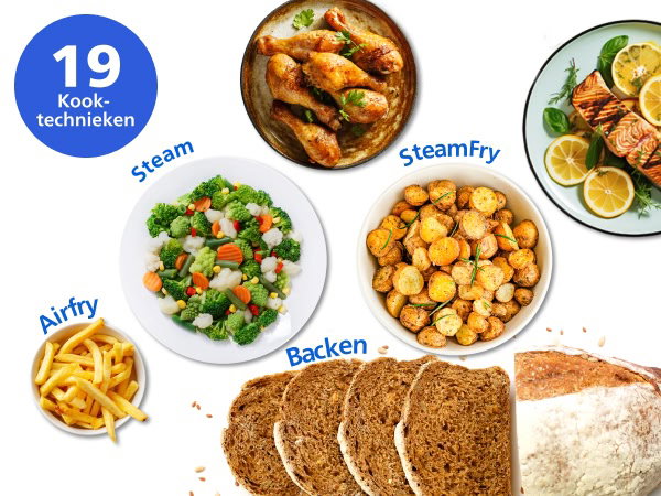 19 verschillende kookstanden om uit te kiezen 19 verschillende kookstanden om uit te kiezen