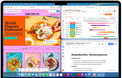 Un MacBook Air con varias apps abiertas