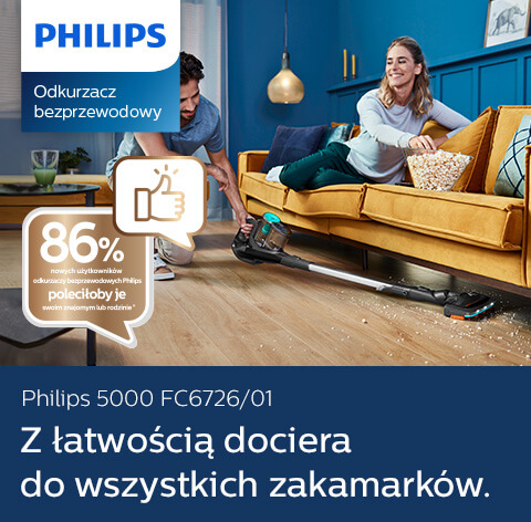 Philips Sprawne sprzątanie. Nasadka zasysająca 180°