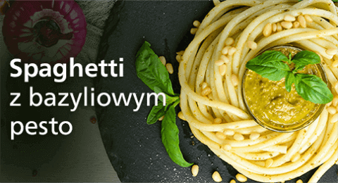 Spaghetti z bazyliowym pesto