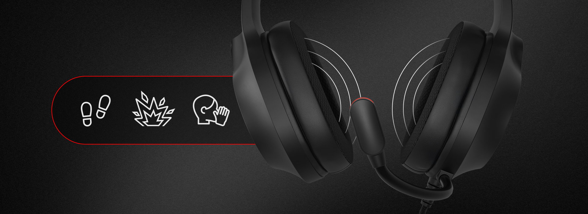 Black over-ear headphones with a microphone and RGB lighting effects