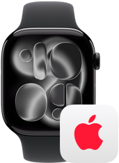 Apple Watch naast AppleCare+-logo