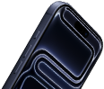 iPhone 17 Pro, parte delantera, Dynamic Island en el extremo superior, botón Acción, botones de volumen