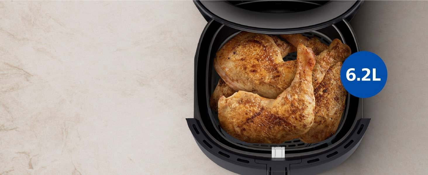 Le panier permet de cuire jusqu’à 8 pilons de poulet à la fois